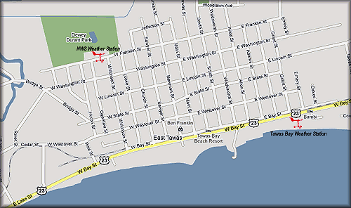 Map showing NWS Weather Station Location